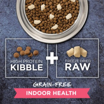 Instinct Raw Boost Kibble + Raw Freeze Dried Healthy Indoor Grain-Free Recipe with Real Chicken Dry Food 5lb
